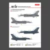 ResKit Models F-16C Fighting Vipers (Block 30,40,42,50,52) bevetési jelölésekkel (fő matricakészlet stencil- és adatfeliratokkal)