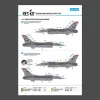 ResKit Models F-16C Fighting Vipers (Block 30,40,42,50,52) bevetési jelölésekkel (fő matricakészlet stencil- és adatfeliratokkal)