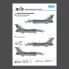 ResKit Models F-16C Fighting Vipers (Block 30,40,42,50,52) bevetési jelölésekkel (fő matricakészlet stencil- és adatfeliratokkal)
