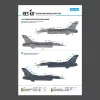 ResKit Models F-16C Fighting Vipers (Block 30,40,42,50,52) bevetési jelölésekkel (fő matricakészlet stencil- és adatfeliratokkal)