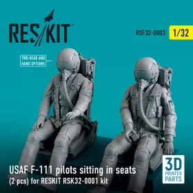   ResKit Models USAF F-111 pilots sitting in seats (2 pcs) for RESKIT RSK32-0002 kit – figura makett