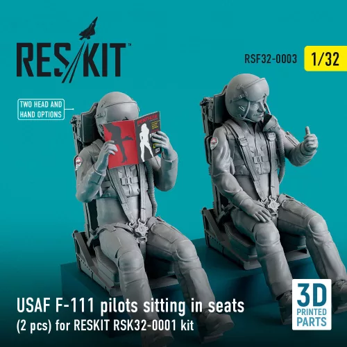 ResKit Models USAF F-111 pilots sitting in seats (2 pcs) for RESKIT RSK32-0002 kit – figura makett