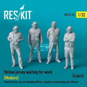   ResKit Models Yellow jersey waiting for work (Modern) (4 pcs) – 1:32 figura makett