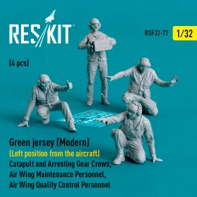   ResKit Models Green jersey (Modern) (Left position from the aircraft) (4 pcs) – 1:32 figura makett