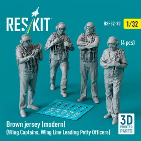   ResKit Models Brown jersey (modern) (Wing Captains, Wing Line Leading Petty Officers) (4 pcs) – 1:32 figura makett