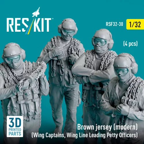 ResKit Models Brown jersey (modern) (Wing Captains, Wing Line Leading Petty Officers) (4 pcs) – 1:32 figura makett