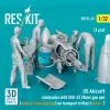 ResKit Models US Aircraft mechanics with SUU-23 20mm gun pod (open & close gun bay) on transport trolley (scene 1) (3 pcs) – 1:32 figura makett