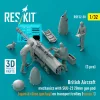ResKit Models British Aircraft mechanics with SUU-23 20mm gun pod (open & close gun bay) on on transport trolley (scene 1) (3 pcs) – 1:32 figura makett
