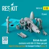 ResKit Models British Aircraft mechanics with SUU-23 20mm gun pod (open & close gun bay) on on transport trolley (scene 1) (3 pcs) – 1:32 figura makett