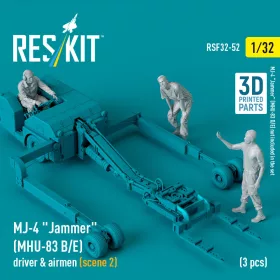   ResKit Models MJ-4 Jammer (MHU-83 B/E) driver & airmen (scene 2) (3 pcs) – figura makett
