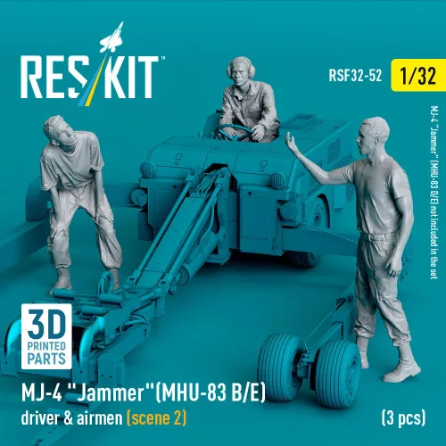 ResKit Models MJ-4 Jammer (MHU-83 B/E) driver & airmen (scene 2) (3 pcs) – figura makett