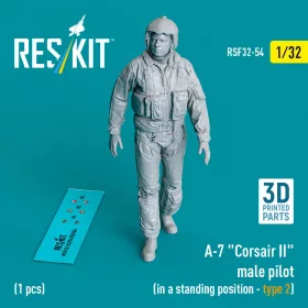   ResKit Models A-7 Corsair II male pilot (in a standing position - type 2) (1 pcs) – 1:32 figura makett
