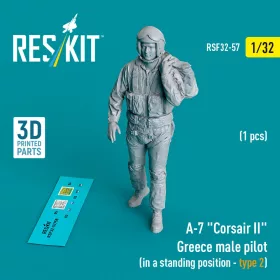   ResKit Models A-7 Corsair II Greece male pilot (in a standing position - type 2) (1 pcs) – 1:32 figura makett