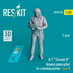   ResKit Models A-7 Corsair II Greece male pilot (in a standing position - type 3) (1 pcs) – 1:32 figura makett