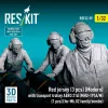 ResKit Models Red jersey (3 pcs) (Modern) with transport trolley AERO 21A (MHU-191A/M) (1 pcs) (for Mk.82 family bombs) – 1:32 figura makett