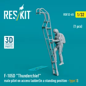  ResKit Models F-105 (D,F,G) Thunderchief male pilot on access ladder (type 3) (1 pcs) – 1:32 figura makett