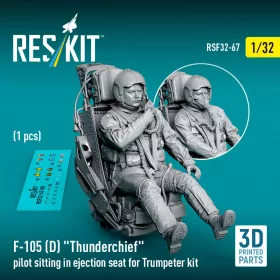  ResKit Models F-105D Thunderchief pilot sitting in ejection seat for Trumpeter kit (1 pcs) – figura makett