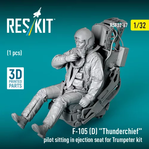 ResKit Models F-105D Thunderchief pilot sitting in ejection seat for Trumpeter kit (1 pcs) – figura makett