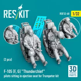   ResKit Models F-105F/G Thunderchief pilots sitting in ejection seat for Trumpeter kit (2 pcs) – figura makett