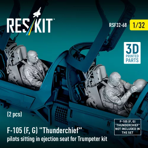 ResKit Models F-105F/G Thunderchief pilots sitting in ejection seat for Trumpeter kit (2 pcs) – figura makett