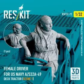   ResKit Models Female driver for US NAVY A/S32A-49 Deck Tractor (scene 1) (1 pcs) – 1:32 figura makett