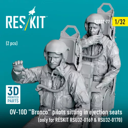 ResKit Models OV-10D Bronco pilots sitting in ejection seats (2 pcs) (only for RESKIT RSU32-0169 & RSU32-0170) – figura makett