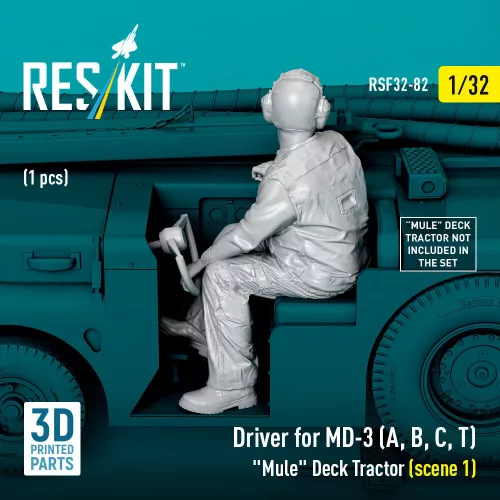 ResKit Models Driver for MD-3 (A, B, C, T) Mule Deck Tractor (scene 1) (1 pcs) – 1:32 figura makett