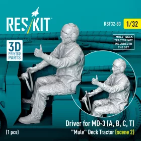   ResKit Models Driver for MD-3 (A, B, C, T) Mule Deck Tractor (scene 2) (1 pcs) – 1:32 figura makett