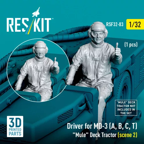 ResKit Models Driver for MD-3 (A, B, C, T) Mule Deck Tractor (scene 2) (1 pcs) – 1:32 figura makett