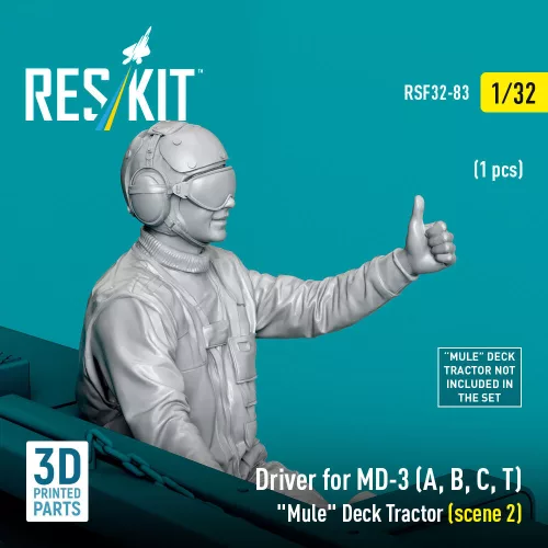 ResKit Models Driver for MD-3 (A, B, C, T) Mule Deck Tractor (scene 2) (1 pcs) – 1:32 figura makett