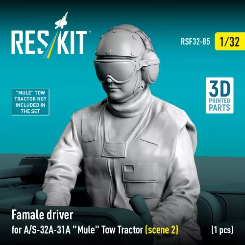 ResKit Models Female driver for A/S-32A-31A Mule Tow Tractor (scene 2) (1 pcs) – 1:32 figura makett