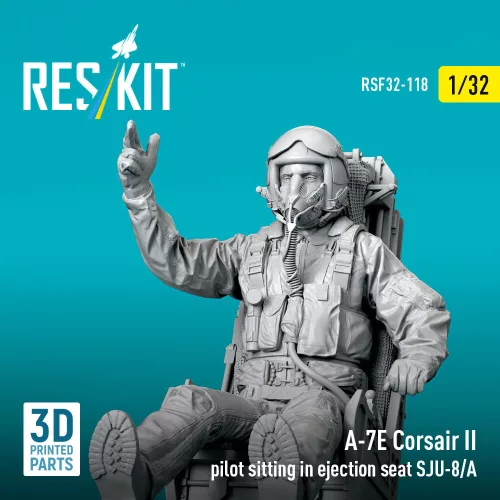 ResKit Models A-7E Corsair II pilot sitting in ejection seat SJU-8/A – figura makett