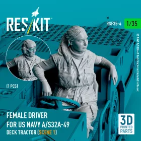  ResKit Models Female driver for US NAVY A/S32A-49 Deck Tractor (scene 1) (1 pcs) – 1:35 figura makett