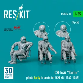   ResKit Models CH-54A Tarhe pilots Early in seats for ICM kit (1962-1968) (3 pcs) – figura makett