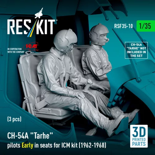 ResKit Models CH-54A Tarhe pilots Early in seats for ICM kit (1962-1968) (3 pcs) – figura makett