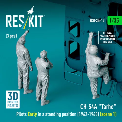 ResKit Models CH-54A Tarhe pilots Early in a standing position (1962-1968) (scene 1) (3 pcs) – figura makett