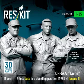   ResKit Models CH-54A Tarhe pilots Late in a standing position (1968 +) (scene 1) (3 pcs) – figura makett