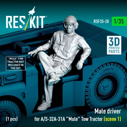 ResKit Models Male driver for A/S-32A-31A Mule Tow Tractor (scene 1) (1 pcs) – 1:35 figura makett