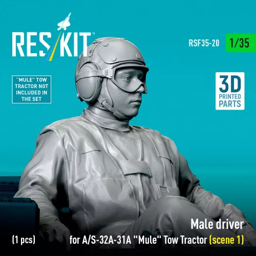 ResKit Models Male driver for A/S-32A-31A Mule Tow Tractor (scene 1) (1 pcs) – 1:35 figura makett