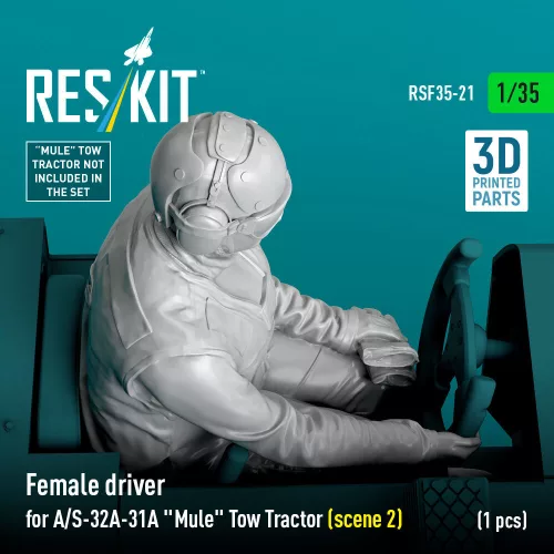 ResKit Models Female driver for A/S-32A-31A Mule Tow Tractor (scene 2) (1 pcs) – 1:35 figura makett