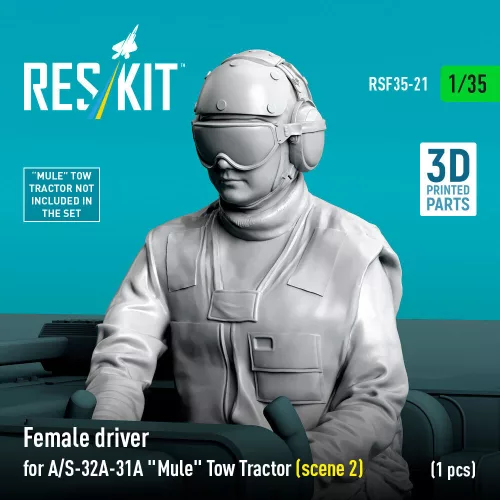 ResKit Models Female driver for A/S-32A-31A Mule Tow Tractor (scene 2) (1 pcs) – 1:35 figura makett