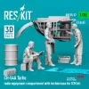 ResKit Models CH-54A Tarhe radio equipment compartment with technicians (3 pcs) for ICM – figura makett