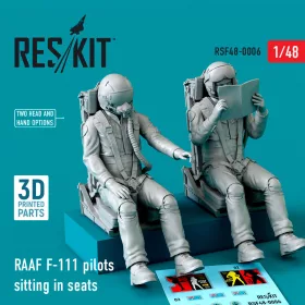   ResKit Models RAAF F-111 pilots sitting in seats (2 pcs) – 1:48 figura makett