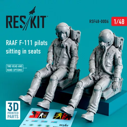 ResKit Models RAAF F-111 pilots sitting in seats (2 pcs) – 1:48 figura makett