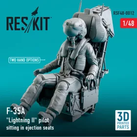   ResKit Models F-35 (A,B,C) Lightning II pilot sitting in late modification ejection seats (type 1) – figura makett