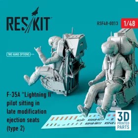   ResKit Models F-35A Lightning II pilot sitting in late modification ejection seats (type 2) – figura makett