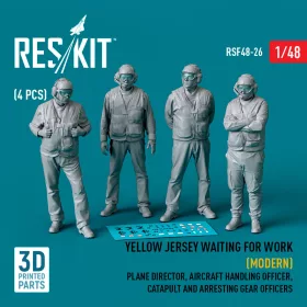   ResKit Models Yellow jersey waiting for work (Modern) (4 pcs) – 1:48 figura makett