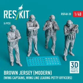   ResKit Models Brown jersey (modern) (Wing Captains, Wing Line Leading Petty Officers) (4 pcs) – 1:48 figura makett