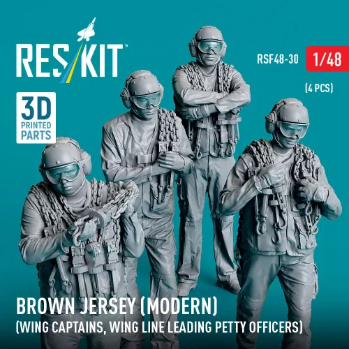 ResKit Models Brown jersey (modern) (Wing Captains, Wing Line Leading Petty Officers) (4 pcs) – 1:48 figura makett