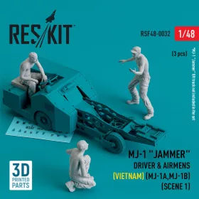   ResKit Models MJ-1 Jammer Driver & airmens (Vietnam) (MJ-1A,MJ-1B) (scene 1) (3 pcs) – figura makett